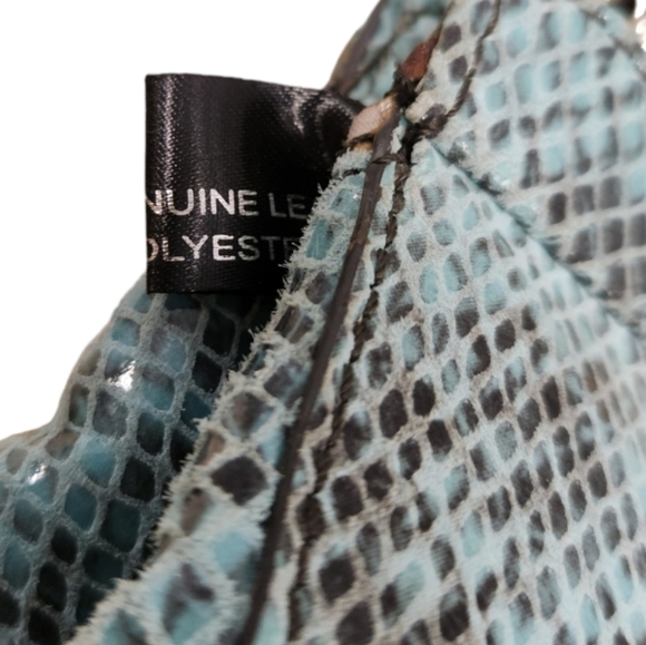 JUDITH RIPKA Snakeskin Python Embossed Leather Shoulder  Bag - Picture 10 of 15